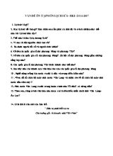 Đề cương ôn tập học kì I Lịch sử lớp 6 - Năm học 2016-2017